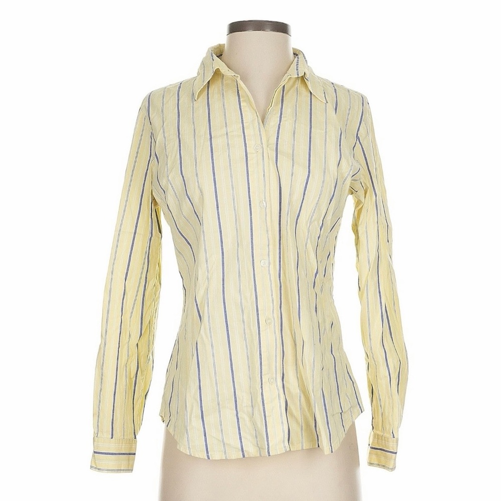 Stripes Button Down in Butter Yellow